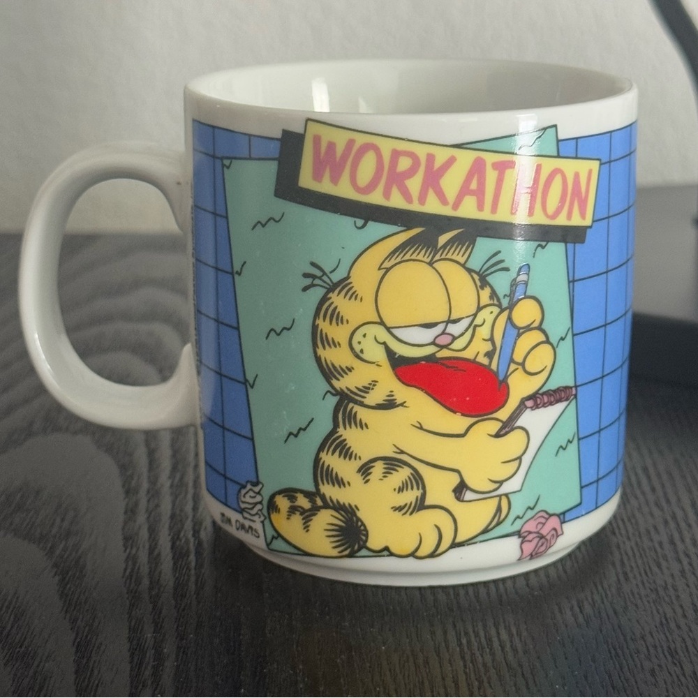 Vintage Garfield Cat Workathon Mug